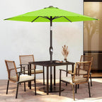 AreShark 7.5FT Patio Umbrella Table Market Umbrella with 6 Sturdy Ribs, Button Tilt/Crank Heavy-Duty Round Outdoor Umbrellas for Garden, Deck, Backyard,and Pool, Apple Green