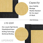 UPGRADE Privacy Fence Screen 5'x18' Sand Outdoor 90% Visibility Blockage 170 GSM Mesh Shade Cover Panels for Backyard,Balcony,Home Decoration with Zip Ties,Customized Avaliable