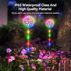 Solar Garden Lights Outdoor Decor: 4 Pack Dandelion Solar Flower Lights, 2 Modes 16 LED Colored Solar Lights for Outside, Waterproof Decorative Flowers for Yard, Patio, Gifts for Women Mom