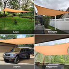 SUNLAX Sun Shade Sail 13' x 19' Peach Fuzz Rectangle Canopy Sail Shade Cover UV Block Permeable Sunshade Outdoor for Patio Backyard Deck Pergola (We Make Custom Size)