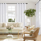 NICETOWN Pure White 100% Blackout Curtains 72 inches Long with White Liner, Grommet Thermal Drapes Privacy Window Treatments for Bedroom/Night Shift, 1 Panel, W52 x L72