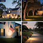 L LOHAS LED 12W Dusk to Dawn Outdoor Lighting, Auto On/Off 3000K Landscape Outdoor Spotlight, IP66 Waterproof Plug in Spot Lights for Yard, Garden, House, Pathway, Plant(4 Pack)
