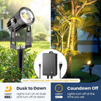 All-in-One Outdoor Low Voltage Landscape Lighting Kit, LED Landscape Spot Lights with 60W Transformer and 65FT Wire, Waterproof Outside Spotlights for Yard, Garden, Tree, Pathway, House, 3000K, 8 Pack