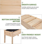 Yaheetech 2pcs Raised Garden Bed 48x24x30in Elevated Wooden Horticulture Planter Box with Legs Standing Growing Bed for Gardening/Backyard/Patio/Balcony, Wood