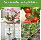 12 Pack Plant Support Stakes with 24 Pcs Plant Clips, Garden Single Stem Support Stake, Plant Cage Support Ring for Indoor Outdoor Flowers Rose Amaryllis Tomatoes Peony Lily Orchid