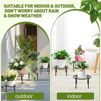 ESRICH 10Pack Plant Stand, Metal Plant Stands for Outdoor Indoor Plants, Heavy Duty Plant Stands for Multiple Plant, Anti-Rust Iron Plant Pot Shelffor Planter, Potted Plant Holder for Garden Home