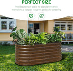 SnugNiture Galvanized Steel Raised Garden Bed Kit, 4x2x2 ft Large Metal Planter Box Outdoor for Gardening Vegetables, Flowers and Fruits