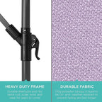 Best Choice Products 10ft Offset Cantilever Hanging Market Patio Umbrella, 8 Sturdy Ribs, Easy Adjustment - Lavender