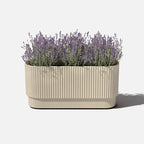 Veradek Demi Series Long Planter for Porch, Patio, Backyard | Durable Plastic-Concrete Material | Modern Décor for Shrubs, Flowers