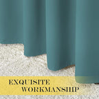 NICETOWN Blackout Drapery Curtain Panel 90 inches Long - Window Treatment Thermal Insulated Grommet Blackout Curtain/Drape for Bedroom Living Room (Sea Teal, 1 Panel, 46 by 90 inches)