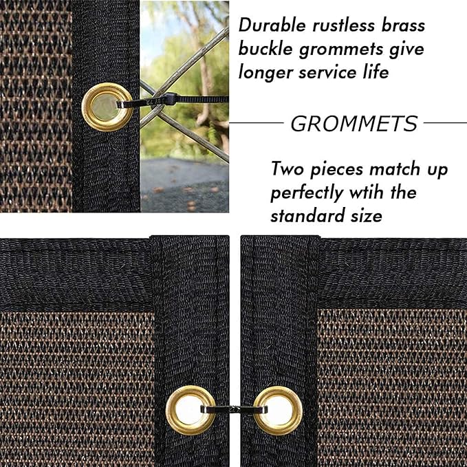 UPGRADE Privacy Fence Screen 3'x2' Brown Outdoor 90% Visibility Blockage 170 GSM Mesh Shade Cover Panels for Backyard,Balcony,Home Decoration with Zip Ties,Customized Avaliable