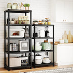 Plastic Storage Shelves, 11.8" D x 23.62" W x 52.56" H Plastic Shelves for Storage, 4-tier Shelving Unit, Storage Rack, 264 lbs, Bathroom, Laundry, Garage & Home