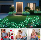 Solar Garden Lights 2 Pack Waterproof Swaying Starburst Light Solar Outdoor Lights for Yard Patio Walkway Pathway Party Wedding Decoration, Unique Gifts for Women, Green