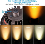 LEONLITE Dia. 4 Inch 5CCT Well Lights Landscape LED In Ground, Shielded Top, 5 Color Temperature Selectable, 12-24V AC/DC CRI90 Low Voltage Garden Landscaping, Oil Rubbed Bronze Aluminum, Pack of 6