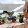 Patio Paradise 27' x 27' x 27' Sun Shade Sail Triangle Canopy Shade Cloth Fabric Sunlight Block Patio Pergola Cover HDPE Deck Awning for Outdoor Backyard Roof Shading, Gray