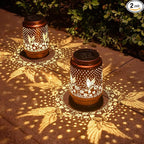 2 Pack Hummingbird Birthday Gifts for Women Mom Grandma Solar Lanterns Outdoor Waterproof Garden Decor Hanging LED Decorative Light for Patio Yard Lawn Gardening Gifts