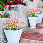 Artificial Plants Greenery for Outdoor Use, 30 Pink UV Resistant Bundles