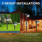 T-SUNUS Green Solar Spot Lights Outdoor 4 Pack, IP65 Waterproof Landscape Spotlights 2 Modes Dusk to Dawn for St Patricks Day Halloween Christmas Tree Pond Patio Garage Statue Graveyard Garden Flag