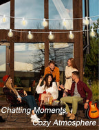 String Lights, Warm White G40 LED, 50 Bulbs, Shatterproof, Outdoor