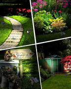 Solar Lights Outdoor, Solar Spot Lights Outdoor, 6 Pack IP44 Waterproof Solar Spotlights, Auto On/Off Solar Powered Garden Lights for Yard Pathway Driveway (Warm White) Bright Pathway