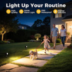 L LOHAS LED Dusk to Dawn Low Voltage Landscape Lighting, 3000K Warm White Outdoor Spotlight with Transformer, IP65 Plug in Spotlights for Yard Backyard Pathway 6Pack