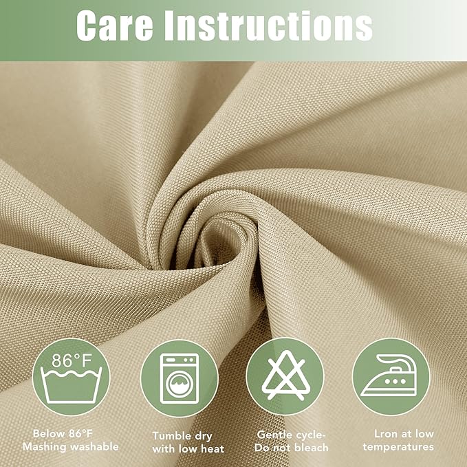 HolidayIdeas Extra Wide Outdoor Curtains for Patio Waterproof, 6 Panels - 110x84 Inches - Weatherproof Privacy Outsides Curtains for Backyard Porch Gazebo, Sunlight & UV Blocking (Cream, Grommet Top)