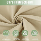 HolidayIdeas Outdoor Curtains for Patio Waterproof, 8 Panels - 54x95 Inches - Weatherproof Privacy Outsides Curtains for Cabana Porch Pergola, Sunlight & UV Blocking (Cream, Grommet Top)
