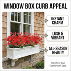 MACTING 24 Bundles Artificial Flowers for Outdoors UV Resistant Fake Flowers Faux Plastic Plants No Fade for Planters Window Patio Porch Home Garden Indoor Outside Spring Decorations,Red