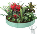 Galvanized Metal Planter Round Raised Garden Bed Kit for Gardening Outdoor，3x3x1ft Grow Garden Box Raised Flower Bed，Round Galvanized Planter Outdoor Large Metal Fire Pit Ring Green