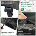 Round Patio Furniture Cover, Black 500D Oxford Waterproof, 110 in Dia
