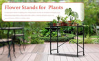 Zhongma 1 Tier Sturdy Metal Plant Stand with Wheels, 40.5x16x40.4 in High, Heavy Duty Succulent Shelf for Home Indoor and Outdoor, 220 LBS Capacity & Heavy Duty Construction