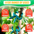 Tomato Plant Support Clips – 60 Pcs Reusable Plastic Garden Clips in 2 Sizes for Upright Growth of Vegetables, Flowers & Vines