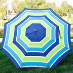 Blissun 9' Outdoor Patio Umbrella, Outdoor Table Umbrella, Yard Umbrella, Market Umbrella with 8 Sturdy Ribs, Push Button Tilt and Crank
