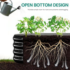 DoCred 3 in 1 Raised Garden Bed with 87in Tall Arch Trellis for Climbing Plants, Galvanized Planter Garden Box Outdoor for Gardening, Climbing Vegetables, Flower, Black