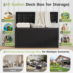 Outdoor Storage Box, Resin Deck Boxes Indoor and outdoor, Waterproof Storage - Image 4