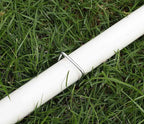 6 Inches Galvanized Garden Staples, Metal Tent StakeHeavy Duty U-Shaped Pins and Landscaping Staples for Sod Anchoring Landscape Fabric Irrigation Tubing (100, Silver)