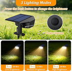 Sucolite 8-Pack Solar Spot Lights Outdoor Waterproof IP65, 3 Lighting Modes 2-in-1 Solar Landscape Spotlights for Yard, 59 LED Solar Powered Wall Lights for Garden Pathway Driveway Walkway, Warm White