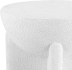 JONATHAN Y TBL1109B Brady 16.25" Minimalist Modern Drum Indoor/Outdoor Accent Table Contemporary, Mid-Century, Art Deco, Bohemian, Patio, Garden, Bathroom, Living Room, White Frosted