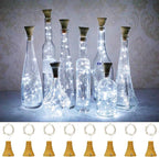 Indoor String Lights for Wine Bottles, 8 Pack Cool White Solar