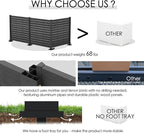 Kozyard 50" W x 48" H Outdoor Privacy Screens Aluminum Post, Air Conditioner Fence Panels, Pool Equipment Enclosure, Trash Can Screens Fence Kit for Outside Backyard Patio(Black/3Panels)