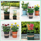 36 Pack Plant Support Stakes for Indoor Plants, Half Round Plant Stakes Ring Stackable 3 Tier Garden Flower Support for More Sizes (10,20,30 Inches), Plastic Cage Trellis for Climbing Leafy Vegetable