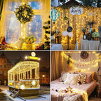 String Lights, Warm White LED, Connectable, IP44 Waterproof for Outdoor Use