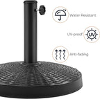 Yaheetech 31lbs Umbrella Base, Heavy Duty Patio Umbrella Base Stand, Round Resin Umbrella Base Stand, Outdoor Market Umbrella Base for Garden, Backyard, Beach
