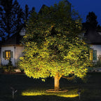 ROSHWEY Solar Spot Lights Outdoor Spotlight 18 LED Waterproof Landscape Spotlight for Garden Lawn Backyard Patio Porch Wall Deck Garage (WarmWhite- 2 Pack)