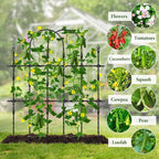 2026 New Upgraded Garden Trellis for Climbing Plants Outdoor, 47.2" Hx39.6 W Rustproof Sturdy Garden Arch Trellis for Potted Climbing Cucumber Tomato Vegetable Rose Flower Plant Trellises