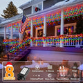 String Lights, 33 FT Black Wire with 400 Multicolor LEDs, 8 Modes