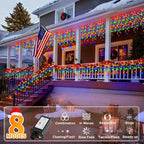 String Lights, 33 FT Black Wire with 400 Multicolor LEDs, 8 Modes