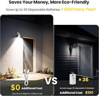Battery Operated Motion Sensor Light,4000mAh Rechargeable Battery Powered Spotlight 600 Lumen Outdoor IP65 Waterproof for Porch,Yard,Wall,Garden with Dusk to Dawn (Brown-1pcs)