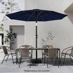 AreShark 9 FT Patio Umbrella for Outdoor, Outdoor Umbrella with Push Button Tilt and Crank, Outdoor Patio Umbrellas with 8 Sturdy Ribs for Market, Garden, Deck, Backyard, Pool (Navy)
