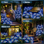 Solar Garden Lights 2 Pack Waterproof Solar Swaying Starburst Light Outdoor Lights for Yard Patio Walkway Pathway Party Wedding Christmas Decorative, Multicolor